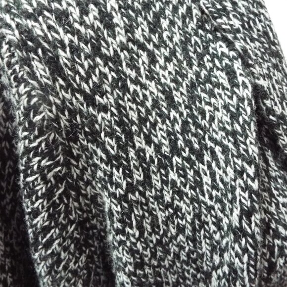 Levi’s Women's Wide Belted Long Cardigan Sweater Marbled Black/White Size Large - Picture 10 of 13